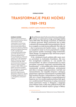 Transformacje Pilki Noznej