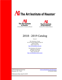 2018 - 2019 Catalog