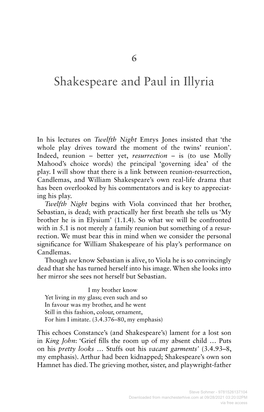 Shakespeare and Paul in Illyria