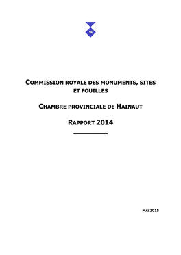 Commission Royale Des Monuments, Sites Et Fouilles