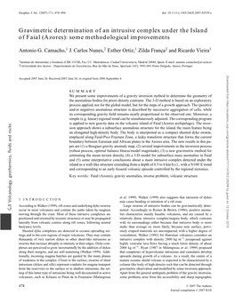 Gravimetric Determination of an Intrusive Complex Under the Island of Faial (Azores): Some Methodological Improvements