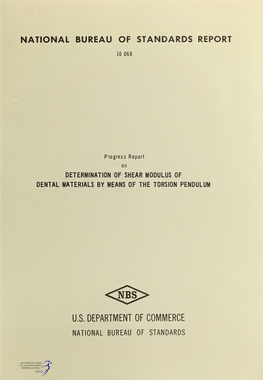 Determination of Shear Modulus of Dental Materials by Means of the Torsion Pendulum
