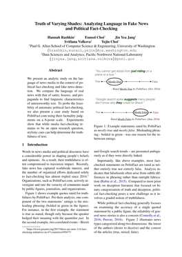 Analyzing Language in Fake News and Political Fact-Checking