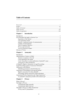 Table of Contents