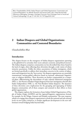 Indian Diaspora and Global Organizations: Communities and Con­Tested Boundaries