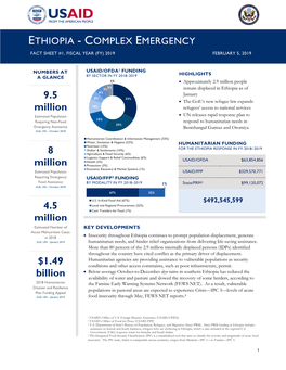 Ethiopia Complex Emergency Fact Sheet #1