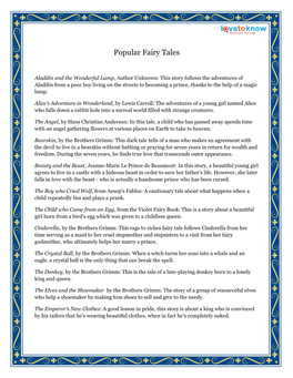 Popular Fairy Tales