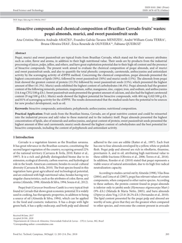 Bioactive Compounds and Chemical Composition Of