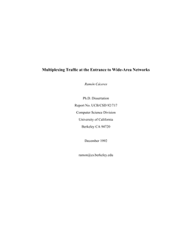 Multiplexing Traffic at the Entrance to Wide-Area Networks
