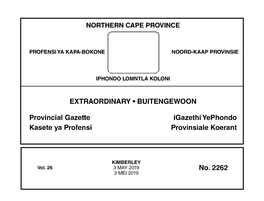 Provincial Gazette Kasete Ya Profensi Igazethi Yephondo Provinsiale