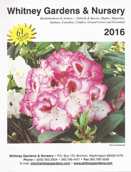 Whitney Gardens Catalog