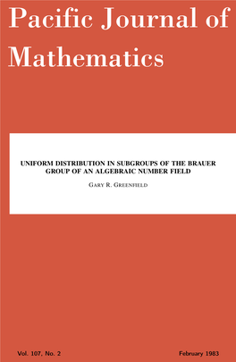 Uniform Distribution in Subgroups of the Brauer Group of an Algebraic Number Field