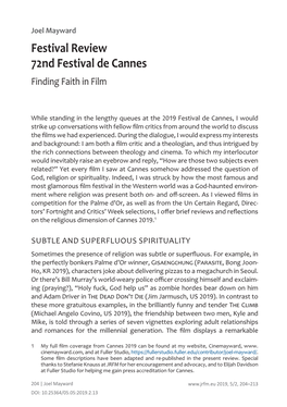 Festival Review 72Nd Festival De Cannes Finding Faith in Film