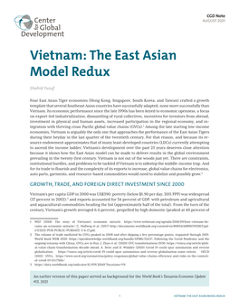 Vietnam: the East Asian Model Redux