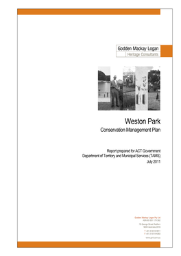 Weston Park Conservation Management Plan