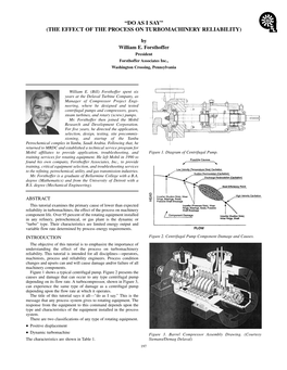 The Effect of the Process on Turbomachinery Reliability)