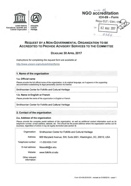 M NGO Accreditation ICH-09 - Form Re~U CLT I CIH I IT.'L