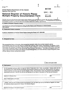 National Register of Historic Places Multiple Property Documentation Form