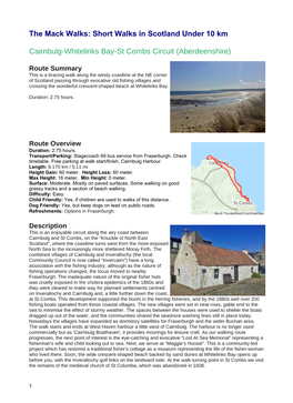 Short Walks in Scotland Under 10 Km Cairnbulg-Whitelinks Bay-St Combs