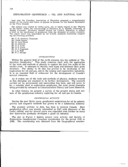 OIL and NATURAL GAS Within the General Field of the Earth Sciences