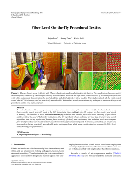 Fiber-Level On-The-Fly Procedural Textiles