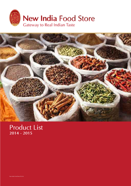 Product List 2014 - 2015