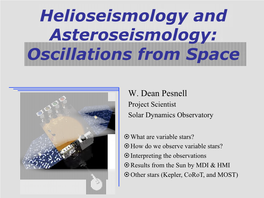 Helioseismology and Asteroseismology: Oscillations from Space