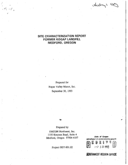 Kogap Landfill Site Inv Rpt(9-93).Pdf