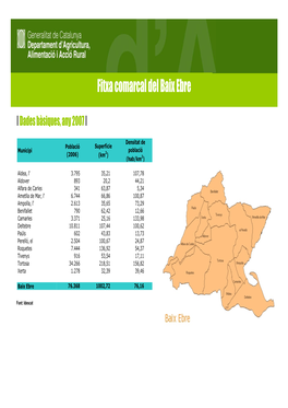 Fitxa Comarcal Del Baix Ebre