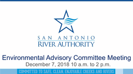 Environmental Advisory Committee Meeting December 7, 2018 10 A.M