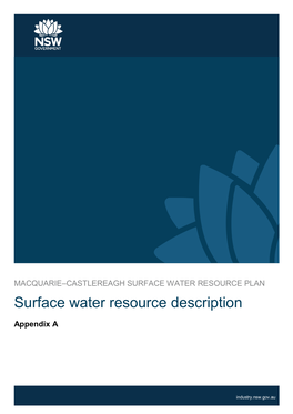 Surface Water Resource Description