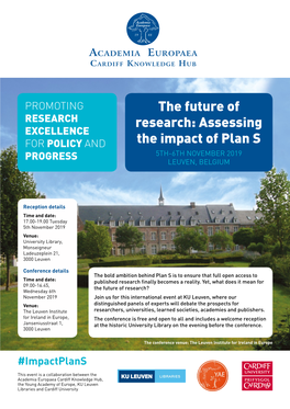 The Future of Research: Assessing the Impact of Plan S