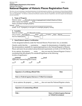 National Register of Historic Places Registration Form