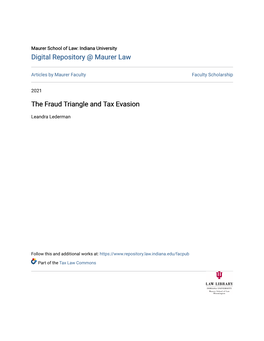 The Fraud Triangle and Tax Evasion