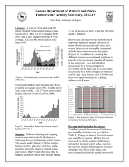 2012-13 Furharvester Activity Summary