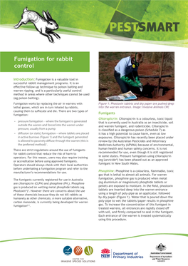 Fumigation for Rabbit Control