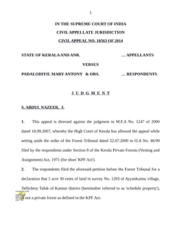 In the Supreme Court of India Civil Appellate Jurisdiction