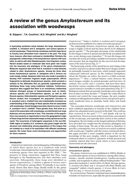 A Review of the Genus Amylostereum and Its Association with Woodwasps