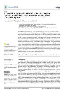 A Geoethical Approach to Unlock a Social-Ecological Governance Problem: the Case of the Tordera River (Catalonia, Spain)