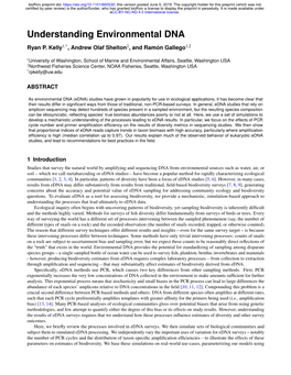 Understanding Environmental DNA