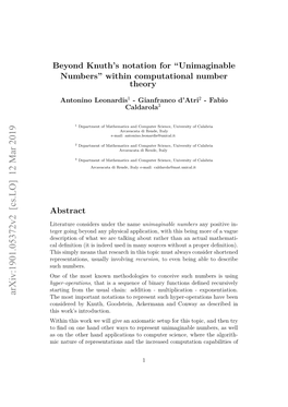 The Notion Of" Unimaginable Numbers" in Computational Number Theory