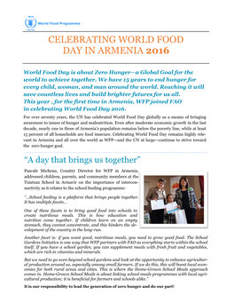 Celebrating World Food Day in Armenia 2016