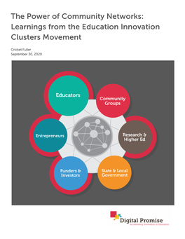 Learnings from the Education Innovation Clusters Movement