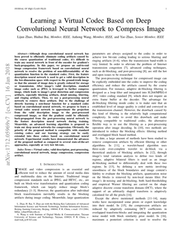 Learning a Virtual Codec Based on Deep Convolutional Neural