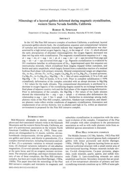 Mineralogy of a Layered Gabbro Deformed During Magmatic