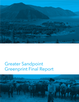 Greater Sandpoint Greenprint Final Report Greater Sandpoint Greenprint Final Report