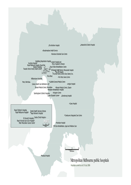 Metropolitan Melbourne Public Hospitals Hospitals Current As at 19 July 2006 Sunbury Private