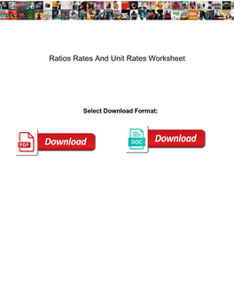 Ratios Rates and Unit Rates Worksheet