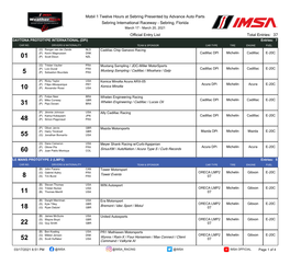 Sebring, Florida Official Entry