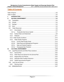 Montgomery County Comprehensive Water Supply and Sewerage Systems Plan Chapter 2: General Background 2017 – 2026 Plan (County Executive Draft - March 2017)